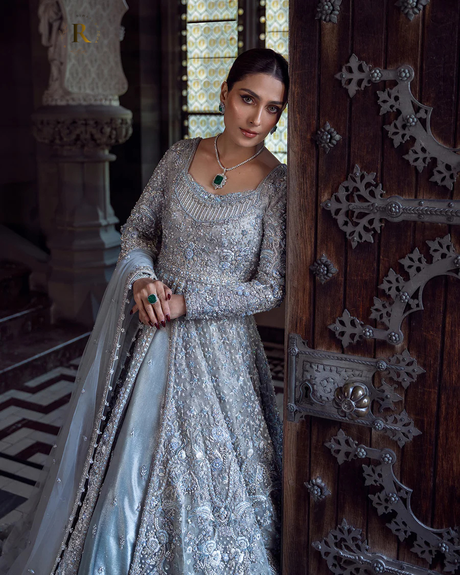 Net & amp Hand-Embellished Bridal Dress – Luxury Pakistani Wedding Wear